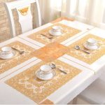 Gold coloured table mats