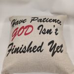 Throw pillows with inscriptions