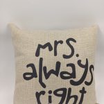Throw pillows with inscriptions